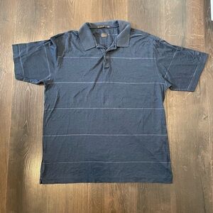 VTG Nike Tiger Woods Golf Polo Shirt Blue 100% Cotton Men's Size Extra Large XL